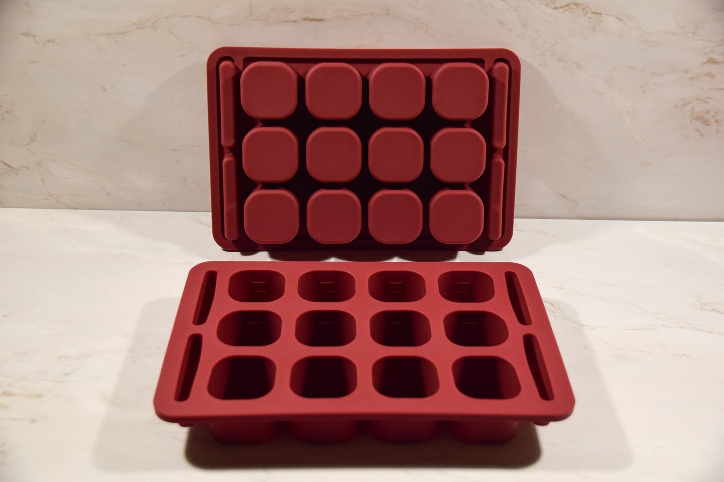 FlexCube – Silikonform 12 × 30 ml zum Einfrieren & Backen