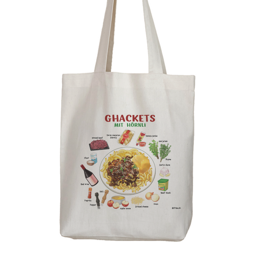 Bundle Tote Bag Ghackets mit Hörnli mit Karte