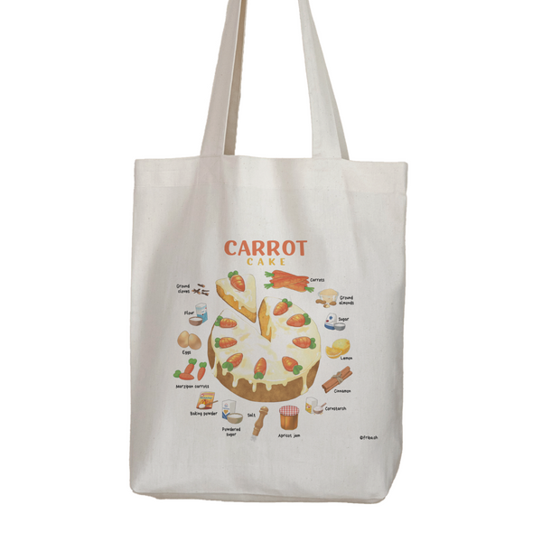 Gift set Gift set - Tote bag + card: Rüeblikuchen - tote bag and recipe card