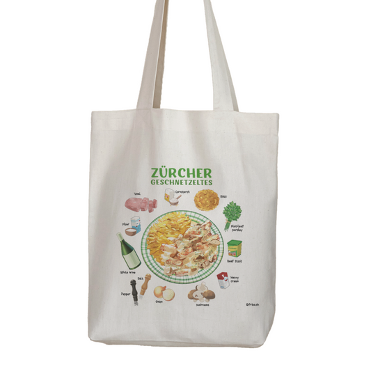 Bundle Tote Bag Zürcher Geschnetzeltes mit Karte