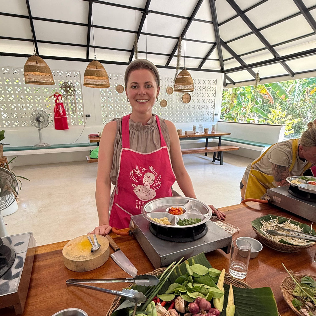 Elena, founder of FRiBA, cooking